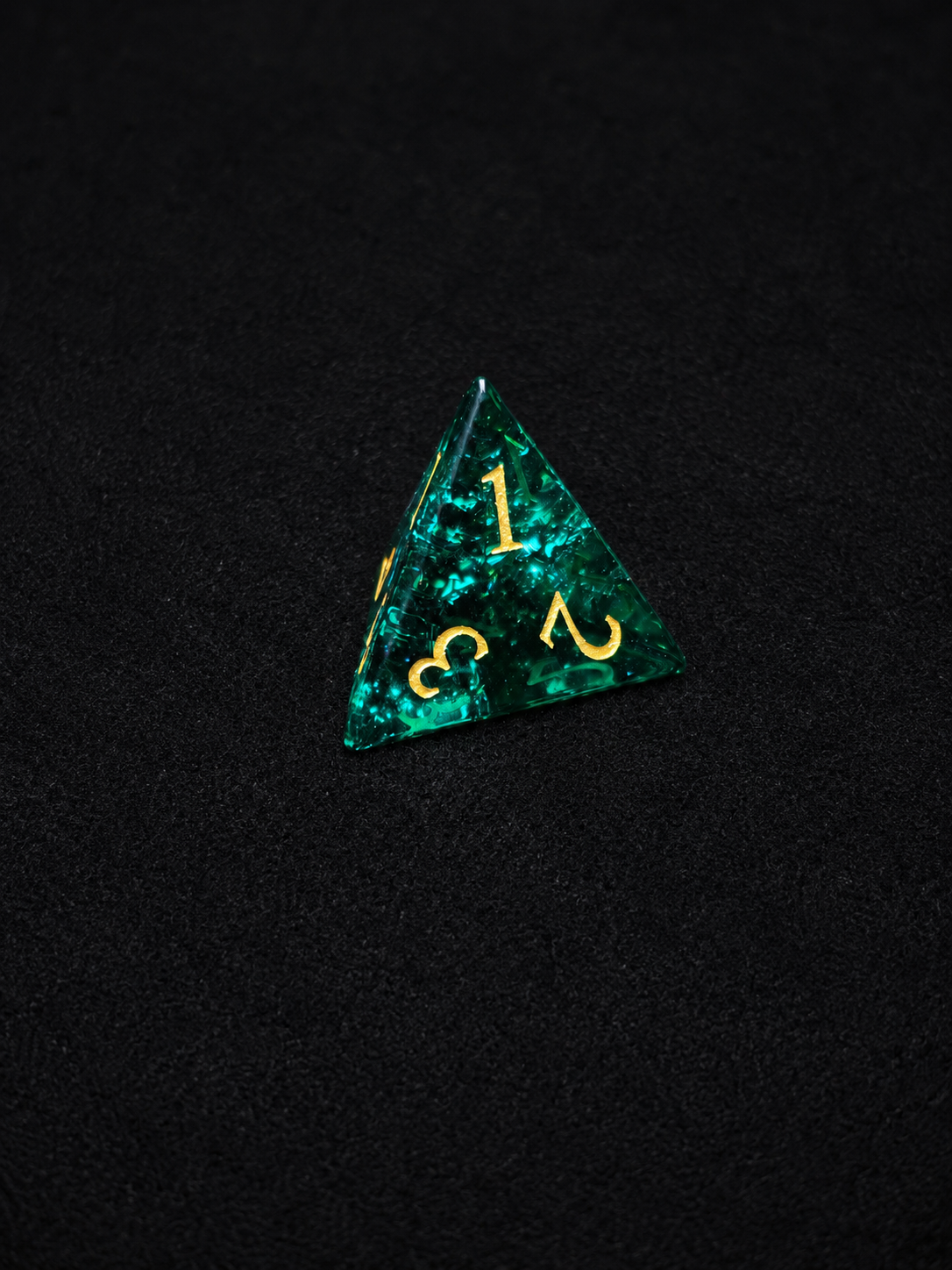 The Drowned Oath|Green K9 Crystal Glass DnD Dice Set