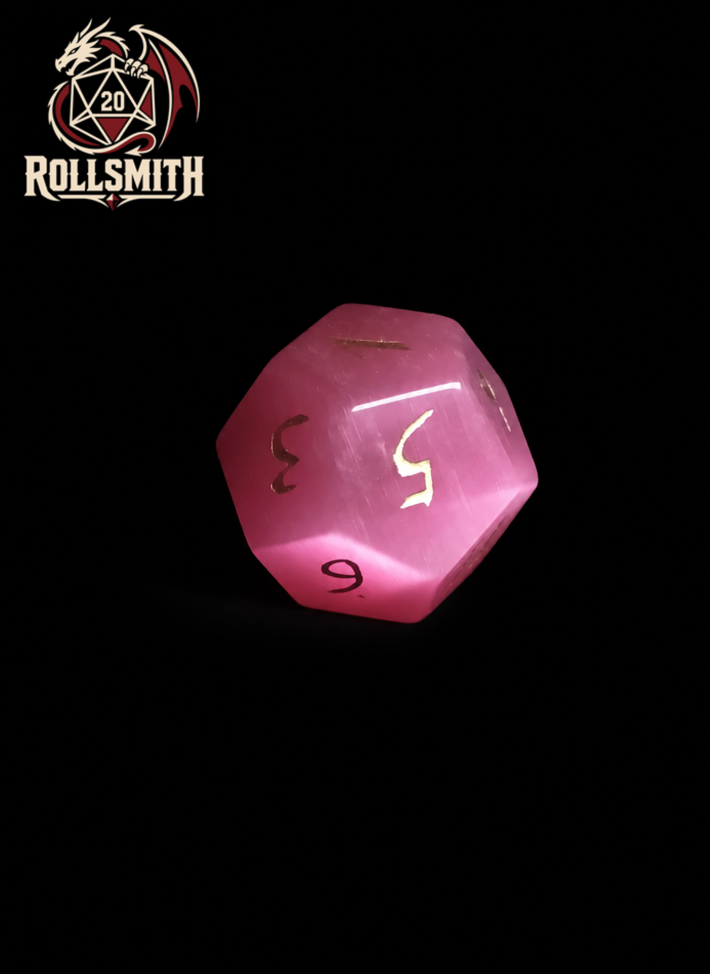 Oath of the Rose Sanctum|Pink Cat’s Eye DnD Dice Set