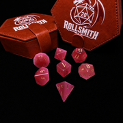 Oath of the Rose Sanctum｜Pink Cat’s Eye DnD Dice Set