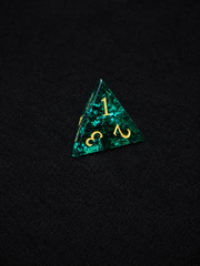 The Drowned Oath｜Green K9 Crystal Glass DnD Dice Set