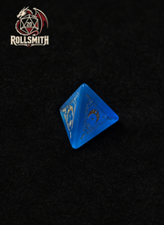 Eye of the Azure Moon – Blue Cat’s Eye 7-Piece Polyhedral Dice Set