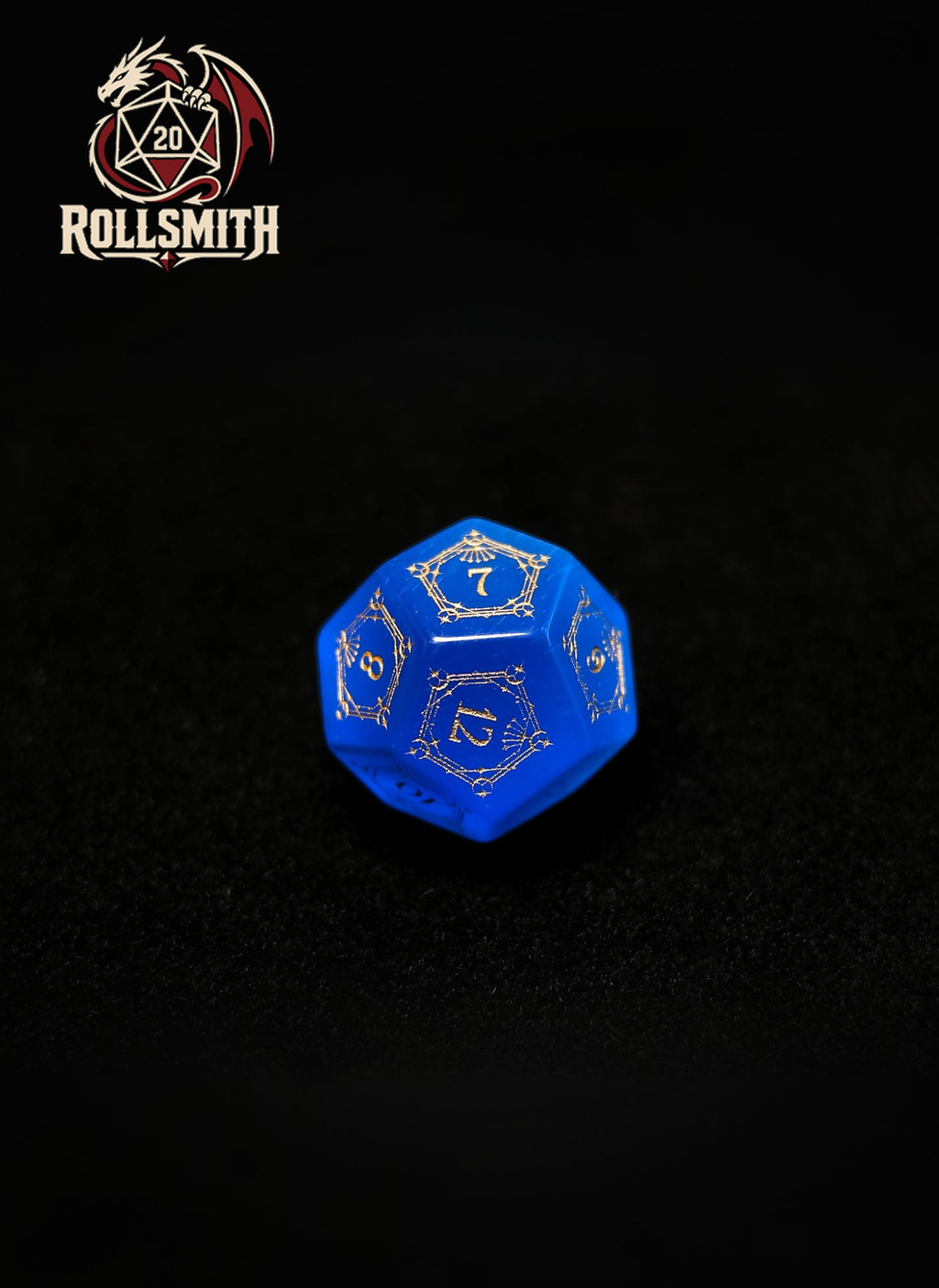Eye of the Azure Moon – Blue Cat’s Eye 7-Piece Polyhedral Dice Set