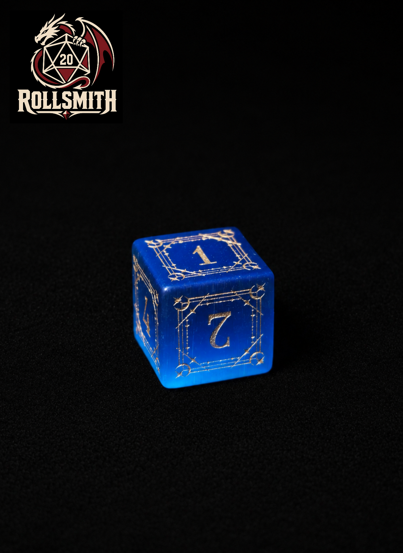 Eye of the Azure Moon – Blue Cat’s Eye 7-Piece Polyhedral Dice Set
