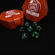 The Drowned Oath｜Green K9 Crystal Glass DnD Dice Set