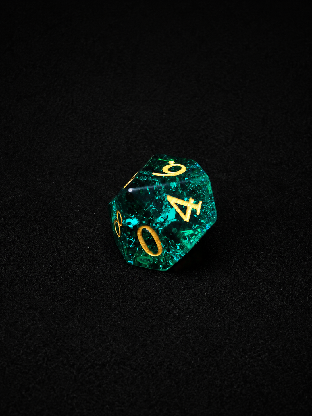 The Drowned Oath｜Green K9 Crystal Glass DnD Dice Set