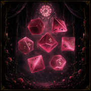 Oath of the Rose Sanctum｜Pink Cat’s Eye DnD Dice Set